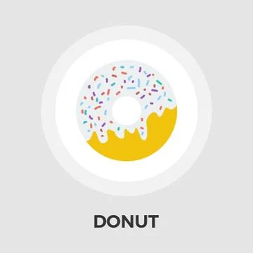 Donut vector flat icon Stock Illustration