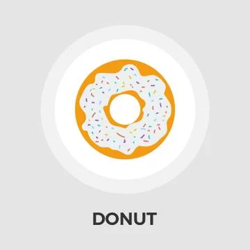 Donut vector flat icon Stock Illustration
