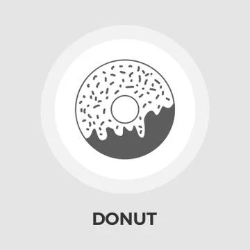 Donut vector flat icon Stock Illustration