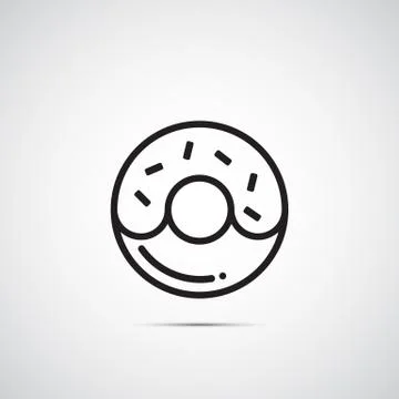 Donut vector icon Stock Illustration