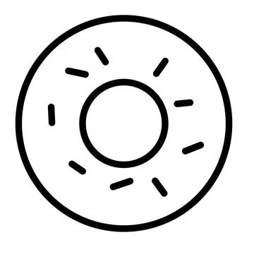 Donut vector icon. on White Background Stock Illustration
