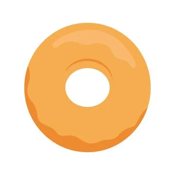 Donut. Vector illustration of a classic glazed donut Stock Illustration