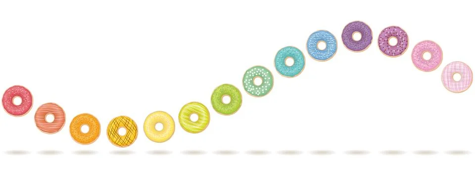 Donut Wave Horizontal Motion Illustrazione stock