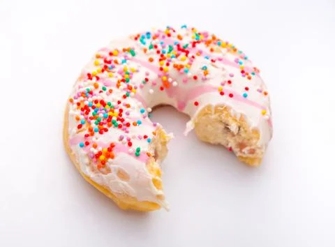 Donut on white background Stock Photos