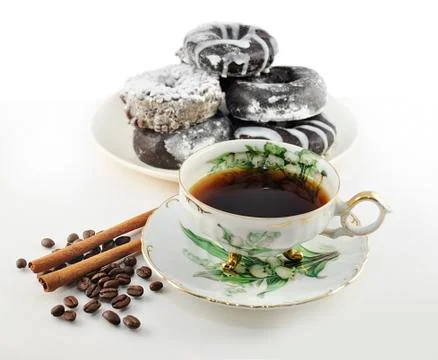 Donuts and coffee Stock Photos
