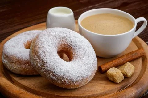 Donuts and coffee Stock Photos