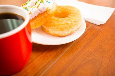 Donuts and coffee Фото