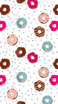 Donuts background, stories format Stock Illustration