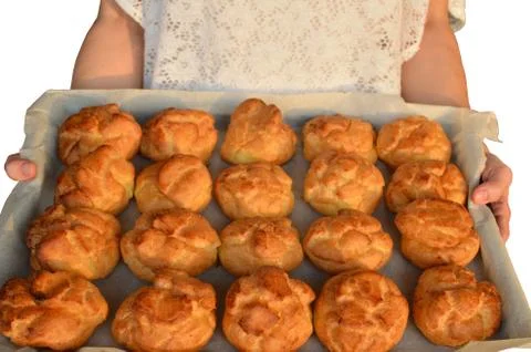 Donuts on a baking tray Stock Photos