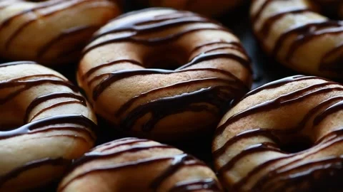 Donuts with chocolate Stock Footage 172007671