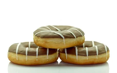 Donuts with chocolate Stock Photos