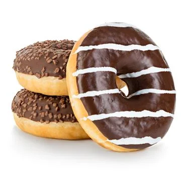 Donuts close-up isolated on a white background Stock Photos