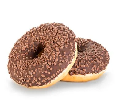 Donuts close-up isolated on a white background Stock Photos