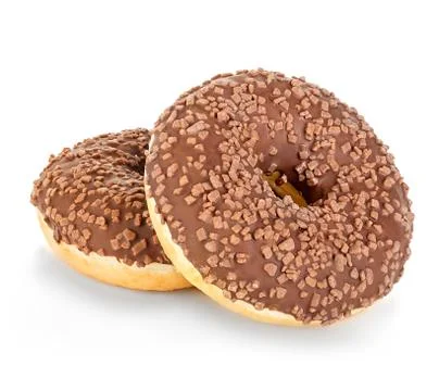 Donuts close-up isolated on a white background Stock Photos