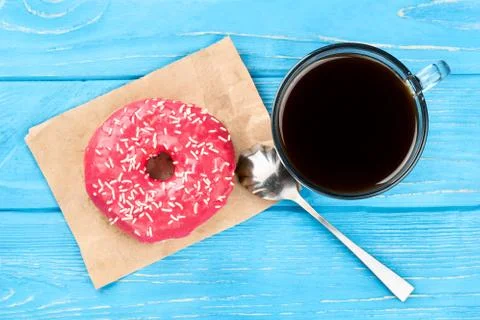 Donuts with coffee Foto stock