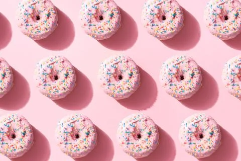 Donuts colorful pattern. Stock Photos