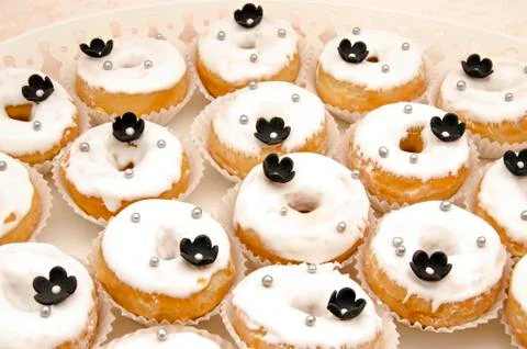 Donuts decorated Stock Photos