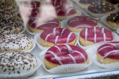 Donuts exposed Stock Photos