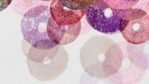 Donuts falling animation 4k Stock-Footage 239770762