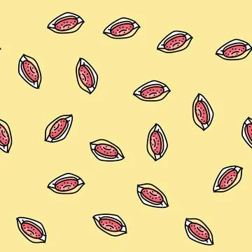 Donuts fast food vector seamless pattern Stock Illustration
