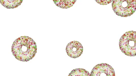 Donuts flat animation color background Stock Footage 171009202