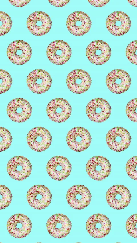 Donuts flat animation color background Stock Footage 233458712