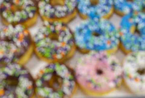 Donuts with Flavored Icing Stock Photos