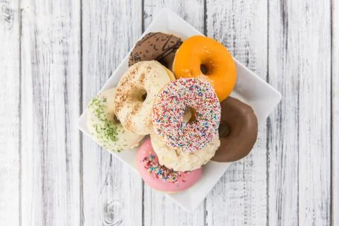 Donuts (fresh made; selective focus) Stock Photos
