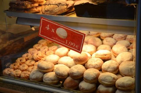 Donuts in a German Bakery Stock Photos