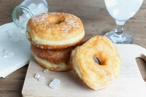Donuts glazed with a sugar Foto stock