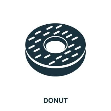 Donuts icon. Mobile apps, printing and more usage. Simple element sing Stock Illustration