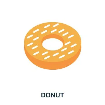 Donuts icon. Mobile apps, printing and more usage. Simple element sing Stock Illustration