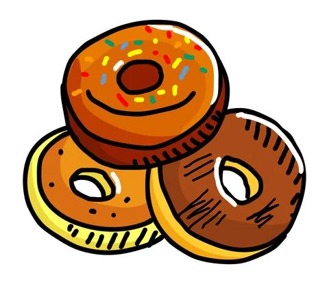 Donuts illustration vector Stock Illustration