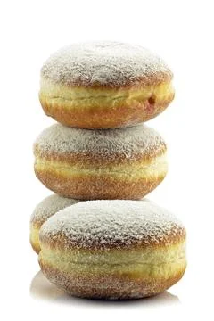 Donuts with jam Stock Photos