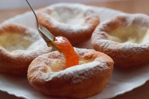 Donuts with Jam Stock Photos