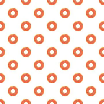 Donuts pattern with orange icing and sprinkles 스톡 일러스트