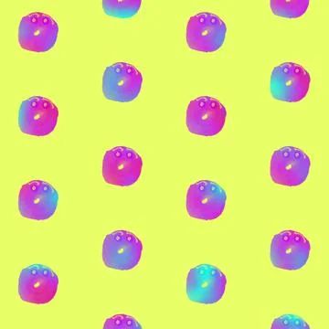 Donuts pattern in vibrant gradient holographic neon colors. Concept art. Minimal Stock Photos