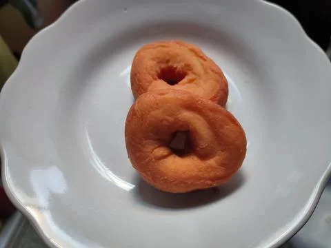 Donuts on a plate Stock Photos