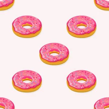 Donuts seamless pattern Ilustración de archivo