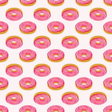 Donuts seamless pattern Stock Illustration
