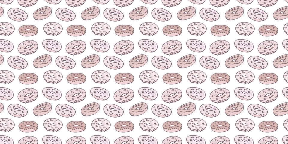 Donuts seamless repeat pattern background vector 스톡 일러스트