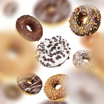 Donuts seamless texture or pattern Stock Photos
