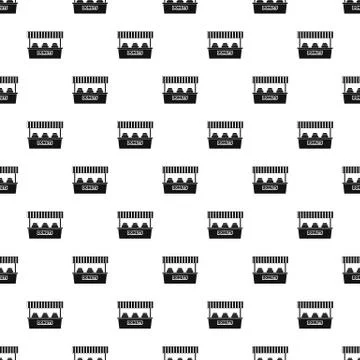 Donuts selling pattern seamless Stock Illustration