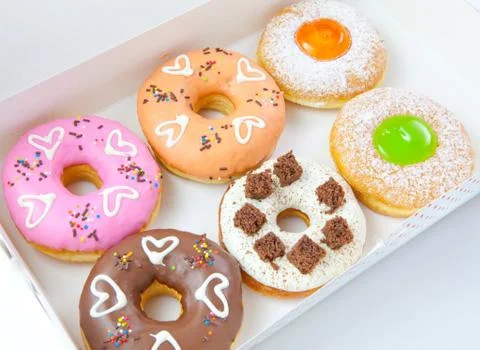 Donuts set Stock Photos