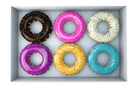 Donuts set on the realistic style Stock Illustration
