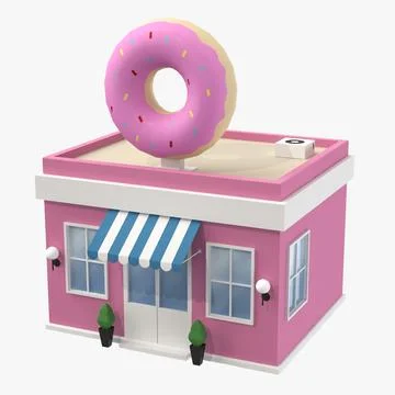 Donuts Shop 3D Model 3D Model