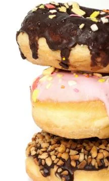 Donuts with Sprinkles. Stock Photos