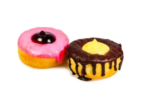 Donuts on white background Stock-Fotos