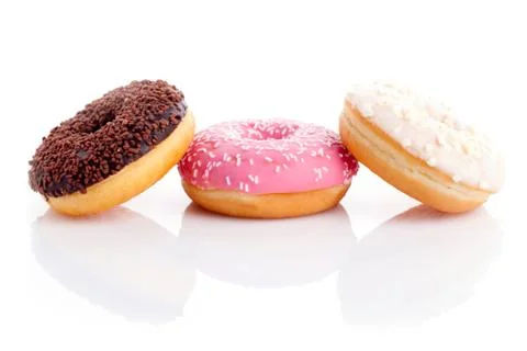 Donuts on white background. Фото