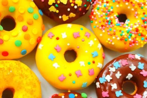Donuts on a white background Stock Photos